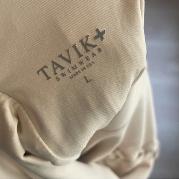 Cream Ribbed Lace-Up One -Piece Swimsuit - Picture 6 of 6